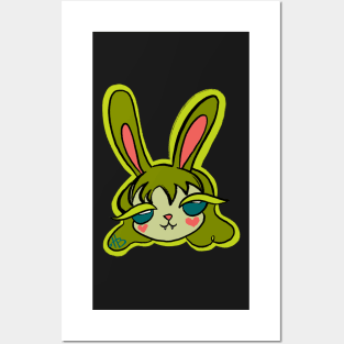 Green Bun Girl Posters and Art